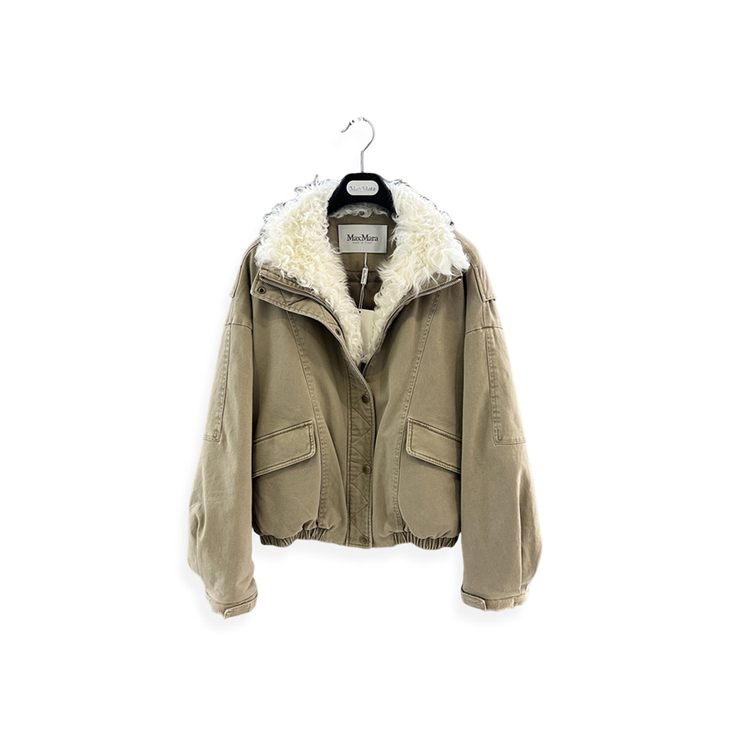 M*x M*ra cotton canvas fur jacket